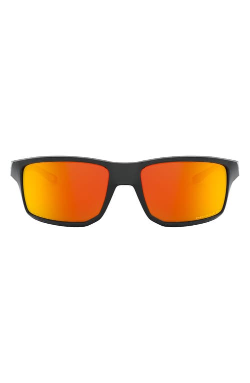 Oakley Gibston Polarized Square Sunglasses, 61mm In Black/prizm Ruby
