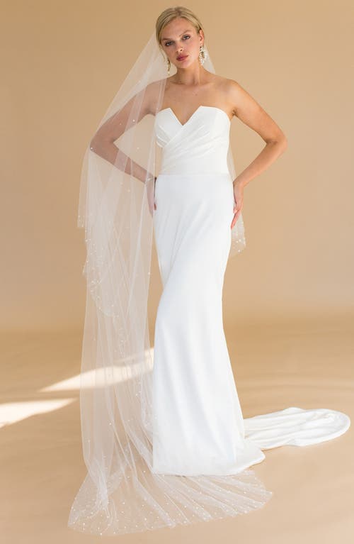 Brides And Hairpins Brides & Hairpins Arwen Imitation Pearl Cathedral Veil In Ivory