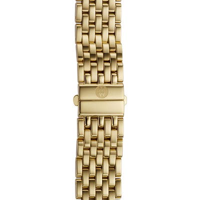 Michele Deco 16 1m Gold Plated Bracelet Watchband