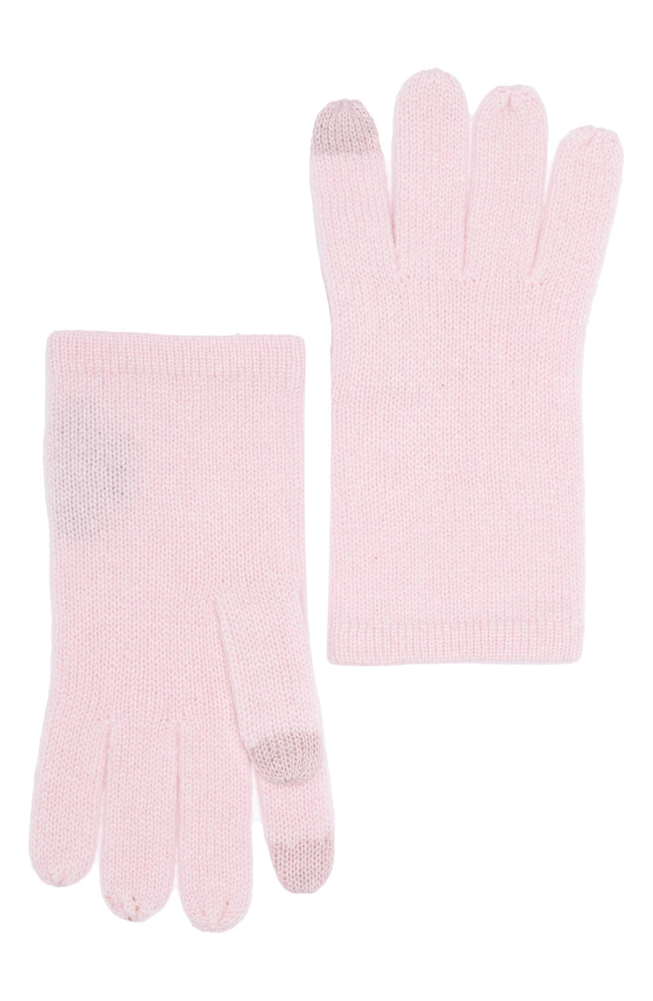 pale pink cashmere gloves