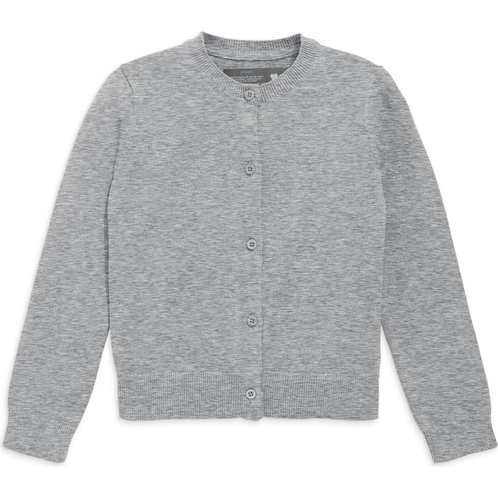 Primary Cotton Cardigan In Heather Gray