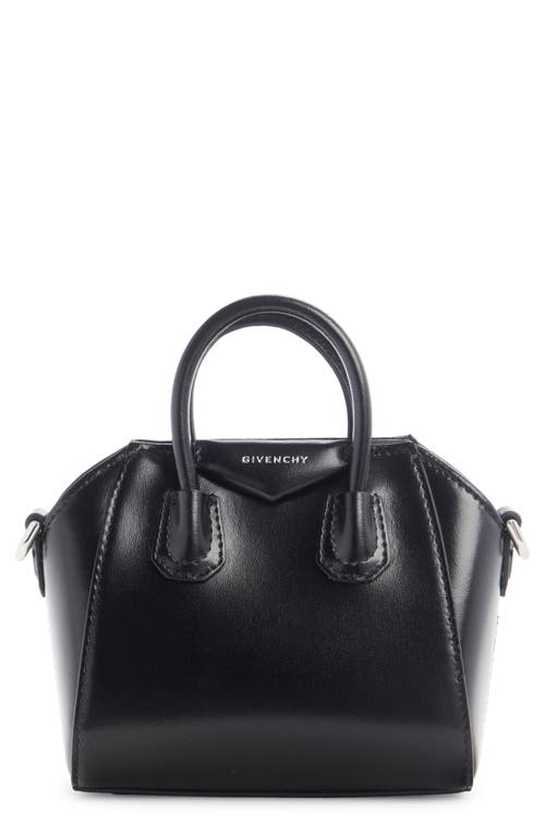 Givenchy Micro Antigona Leather Satchel in Black