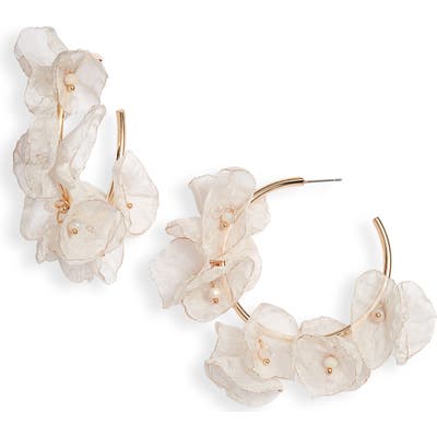 Stella + Ruby Chiffon Petal Hoop Earrings