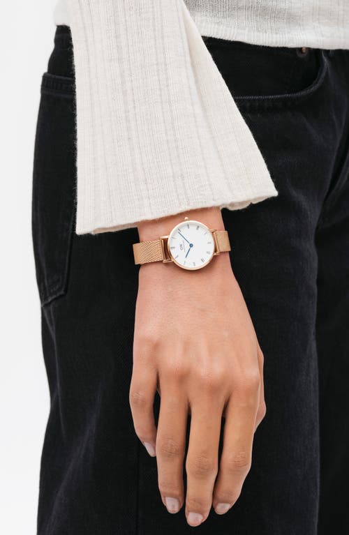 Daniel Wellington Petite Mesh Strap Watch, 28mm In Rose Gold