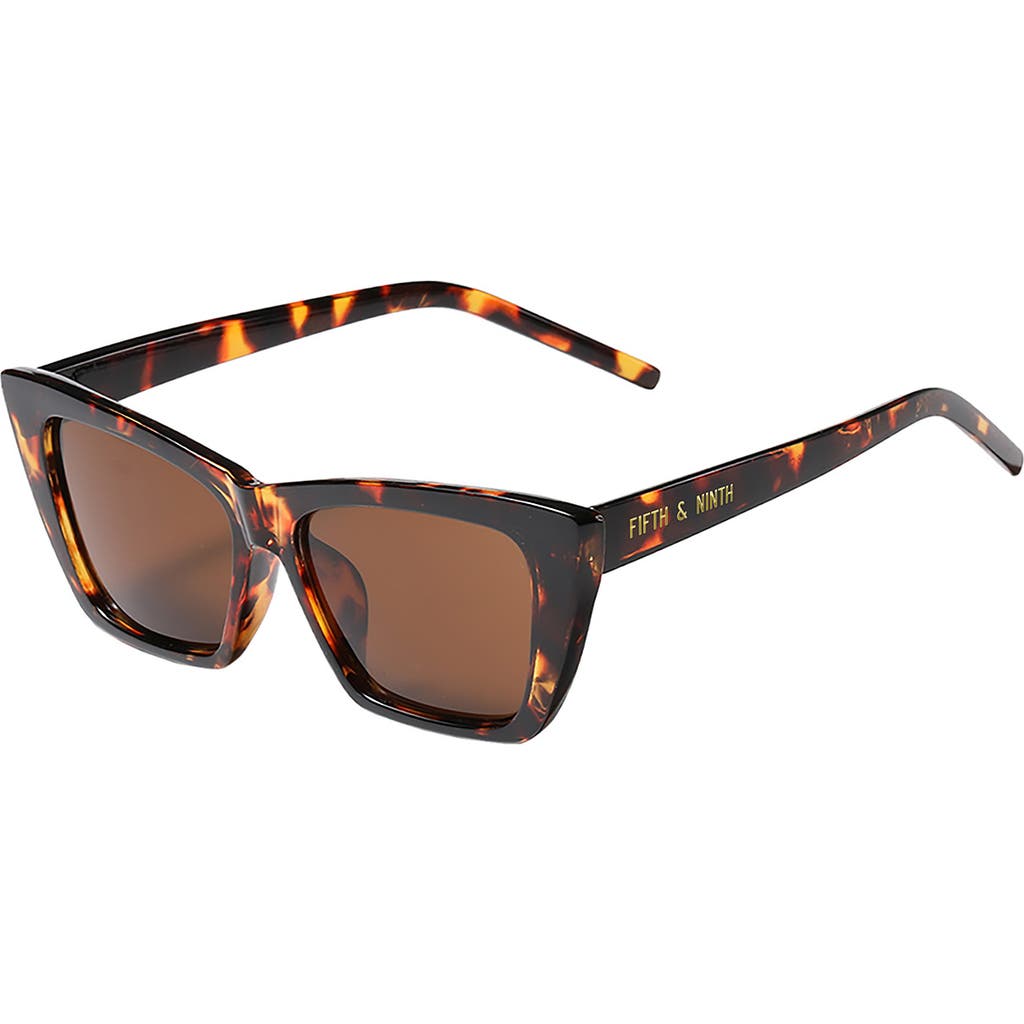 Fifth & Ninth Ainsley 68mm Cat Eye Sunglasses In Brown