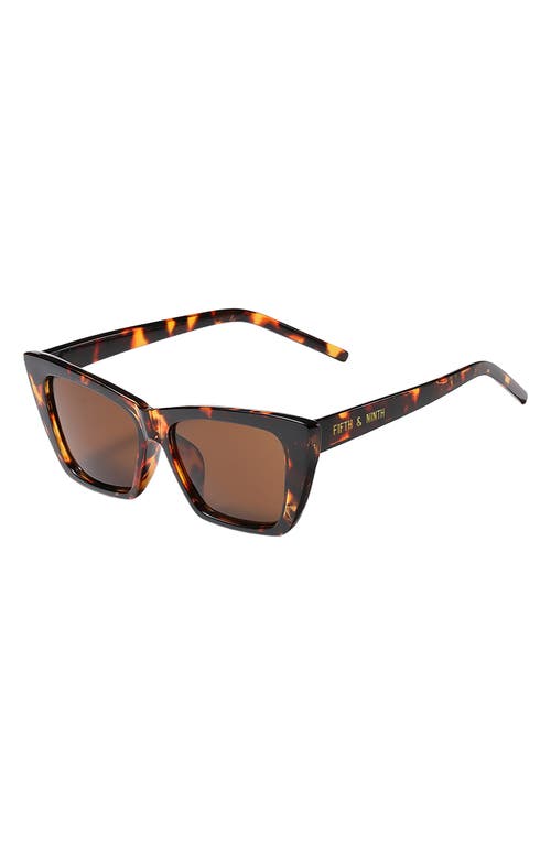 Ainsley 68mm Cat Eye Sunglasses in Torte/Brown