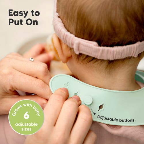 Keababies Prep Silicone Bibs In Pastel Sky
