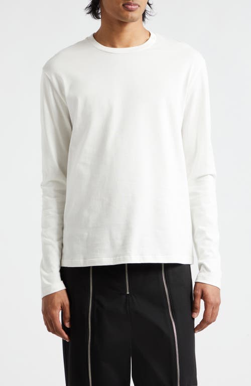 Jil Sander Long Sleeve Cotton T-Shirt in 104 Coconut at Nordstrom, Size Small