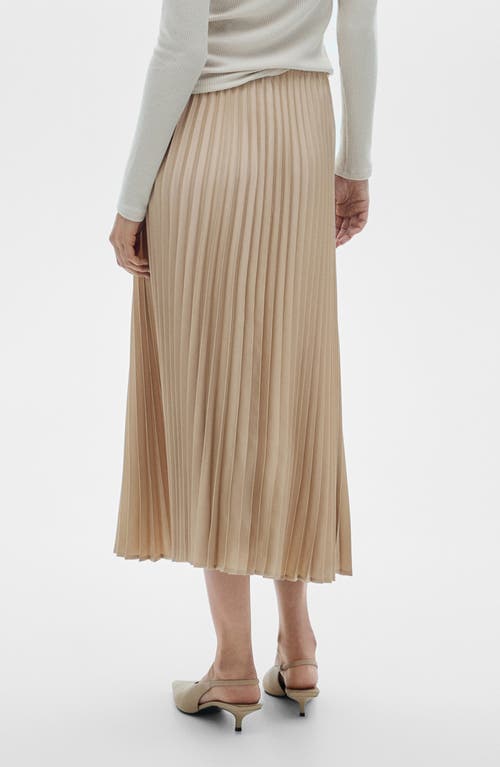 Shop Mango Pleated Maxi Skirt In Light Pastel Grey