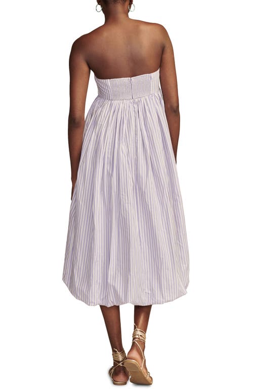 LUCKY BRAND LUCKY BRAND STRIPE STRAPLESS BUBBLE HEM MAXI DRESS 