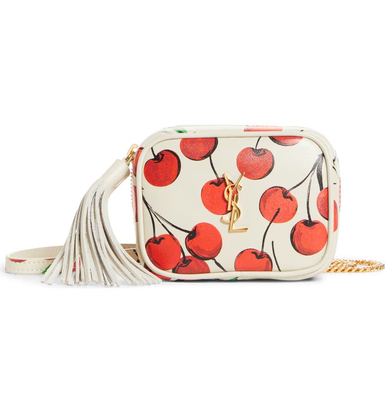 Saint Laurent Baby Lou Cherry Print Leather Micro Crossbody Bag Nordstrom Saint Laurent Baby Lou Cherry Print Leather Micro Crossbody Bag Nordstrom