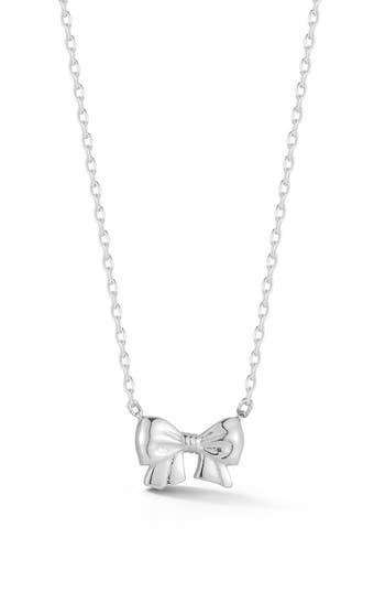 Sphera Milano Bow Pendant Necklace In Silver