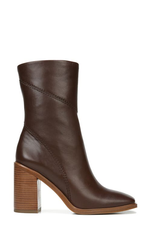 Shop Franco Sarto Stevie Block Heel Bootie In Brown Wc