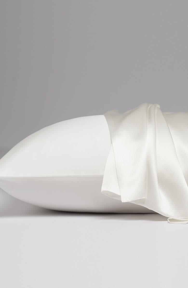 ALLIED HOME Silk Satin Pillowcase, Main, color, IVORY