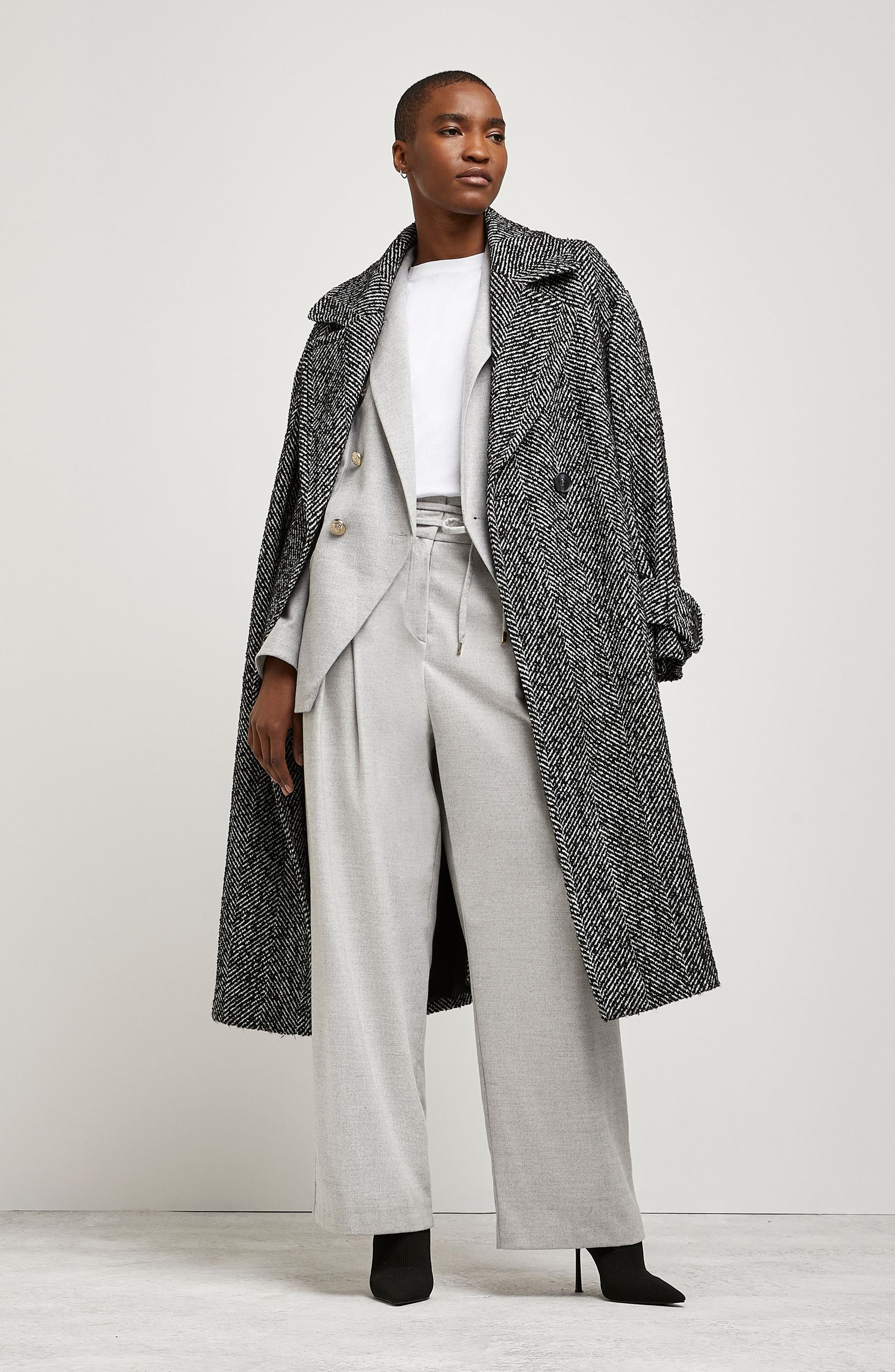 river island houndstooth coat