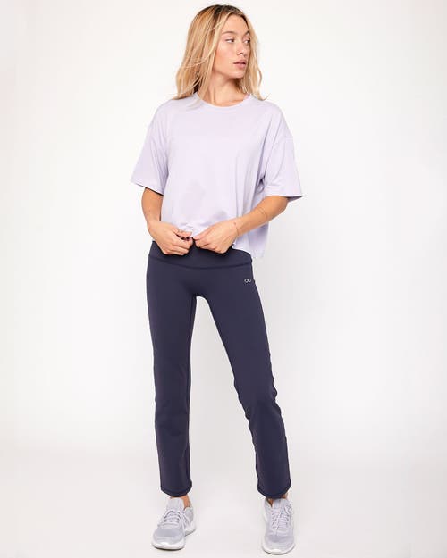 Rebody Active Cozy Boxy Tee Short Sleeve In Purple Lace
