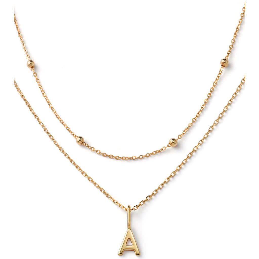 Ana Luisa 10k Gold Layered Letter Necklace