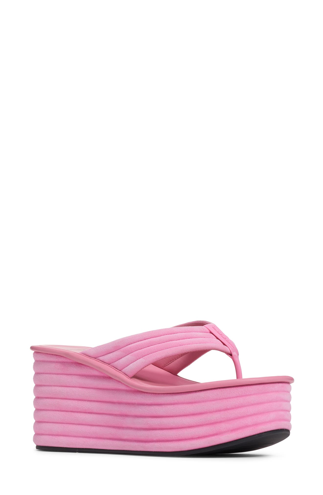 pink platform flip flops