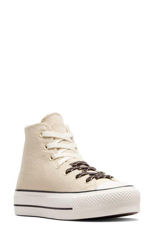 Converse Chuck Taylor® All Star® Lift High Top Sneaker In Egret/black/fresh Brew