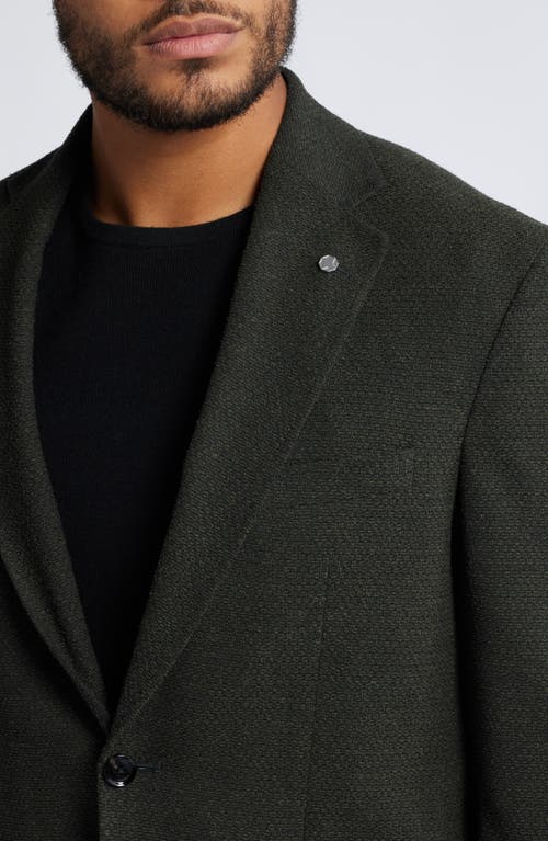 Shop Ted Baker London Keith Slim Fit Solid Textured Wool Blend Sport Coat In Dark Olive