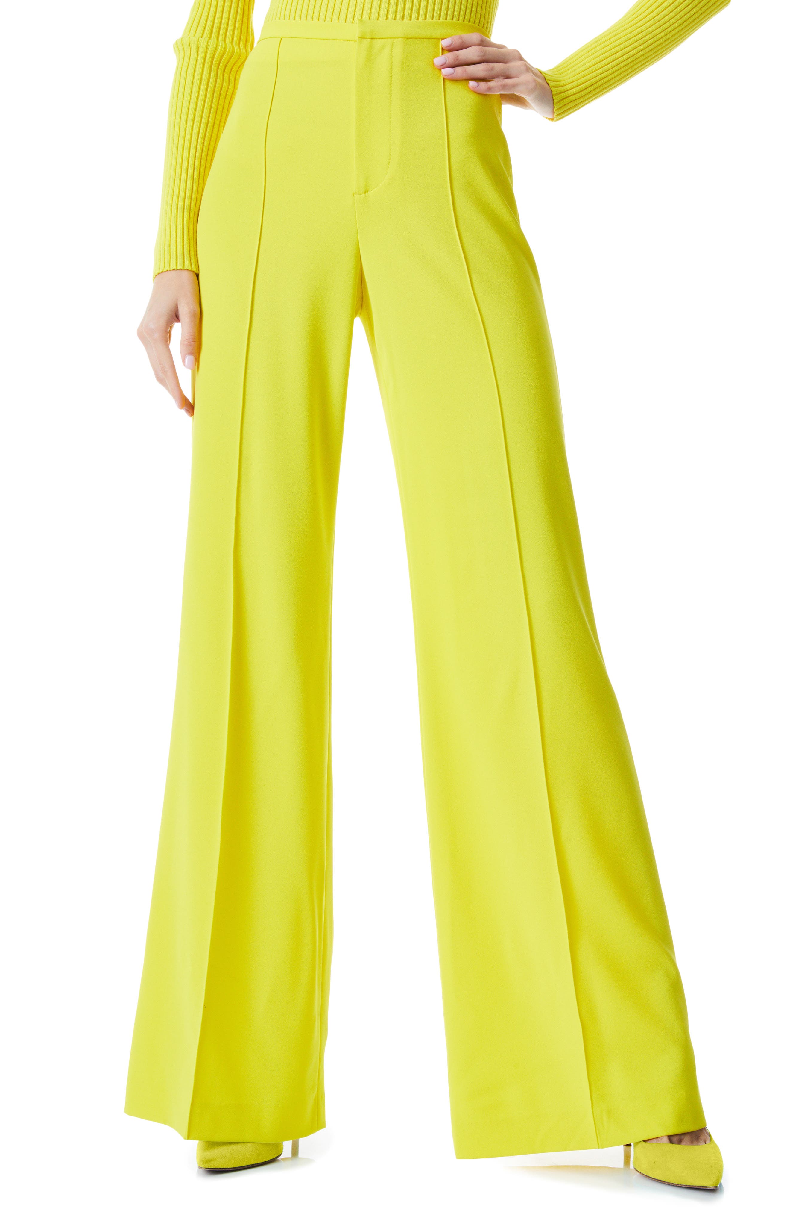 yellow patterned trousers