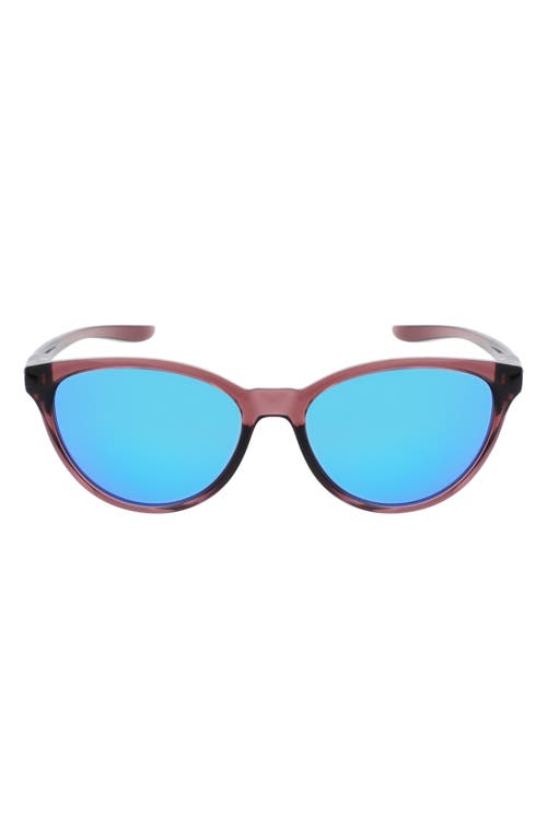 Shop Nike City Persona 57mm Mirrored Cat Eye Sunglasses In Smokey Mauve/grey