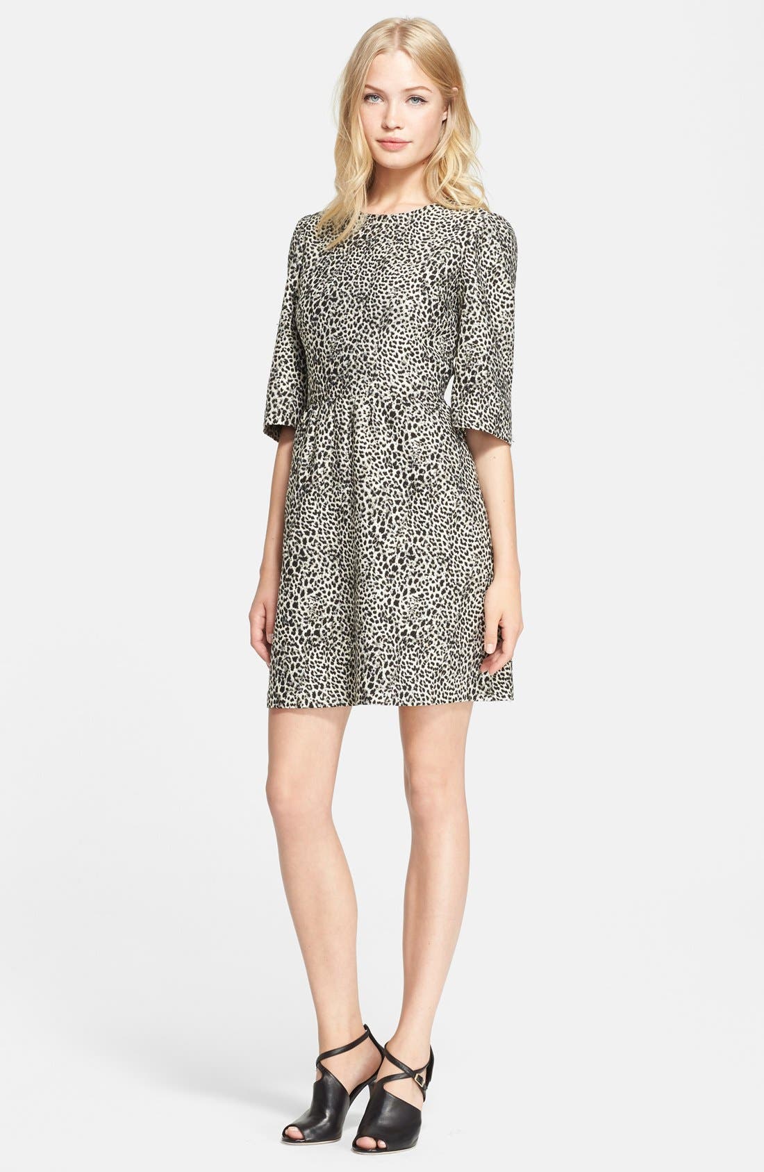 Alice + Olivia 'Nigel' Leopard Jacquard Dress Nordstrom