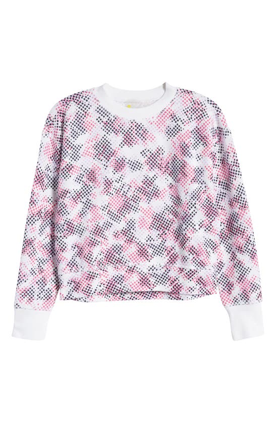 Zella Girl Kids' Dot Long Sleeve T-shirt In White Lota Print