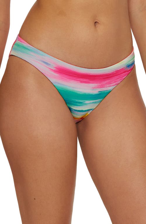 Shop Becca Verano Adela Reversible Hipster Bikini Bottoms In Orange Multi