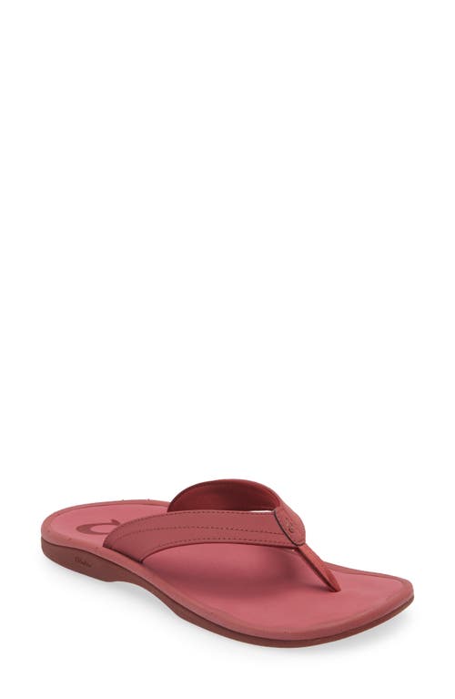 Shop Olukai Ohana Flip Flop In Red Earth/red Earth