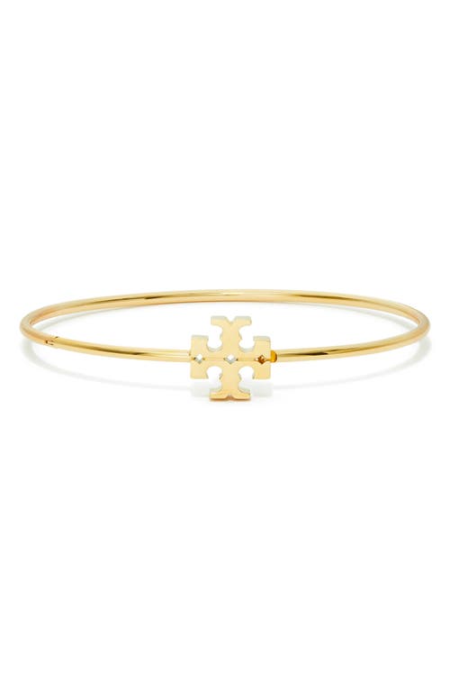 Tory Burch Eleanor Hinged Cuff Bracelet In Tory Gold