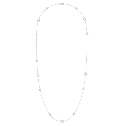 Shop Luvmyjewelry Avani Raindrop Layered Sterling Silver Diamond Necklace