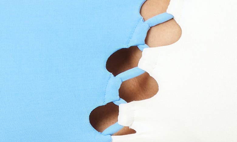Shop L*space Solstice Cutout Colorblock Bikini Top In Aura/ Cream