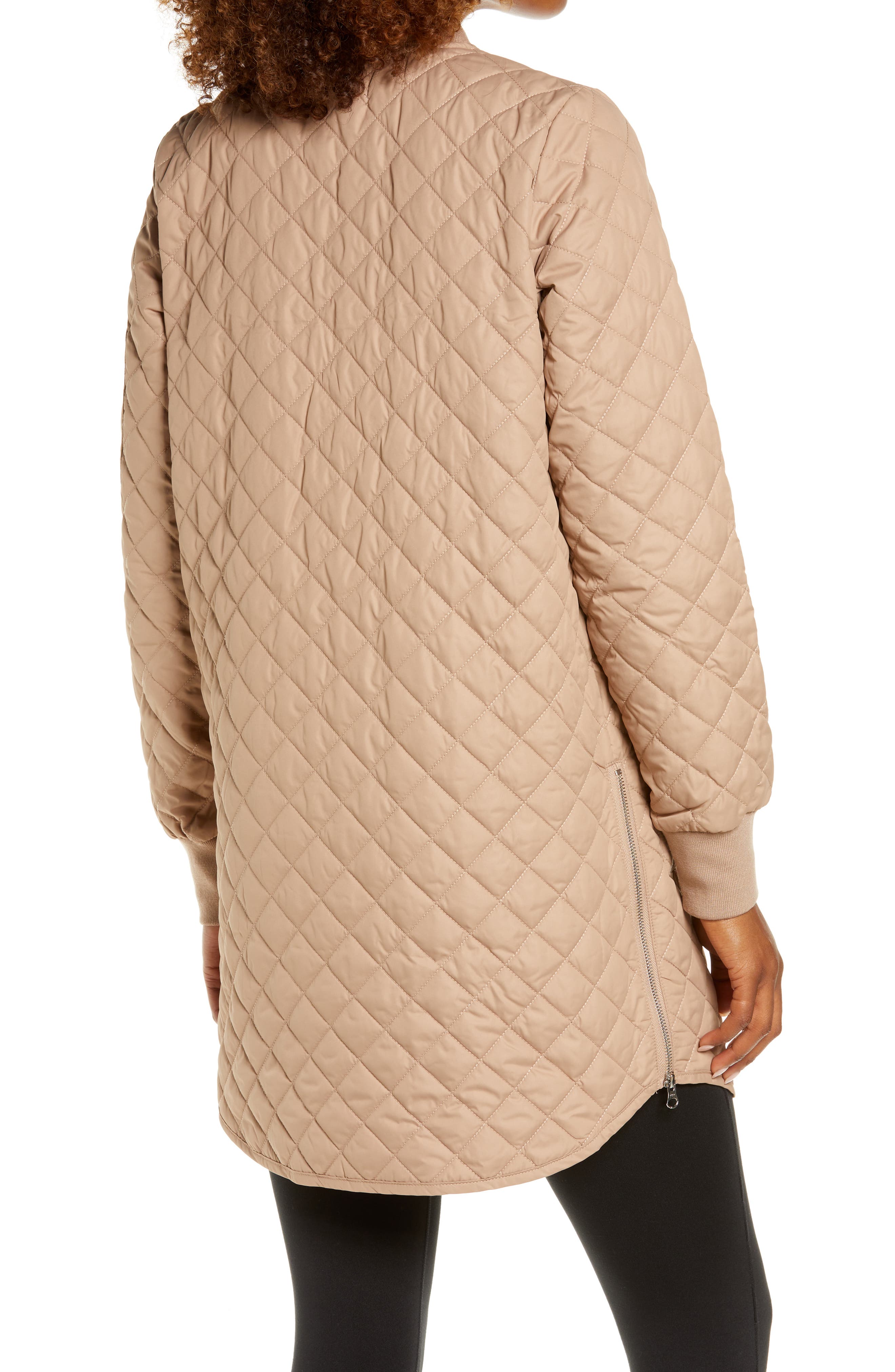 longline quilted bomber