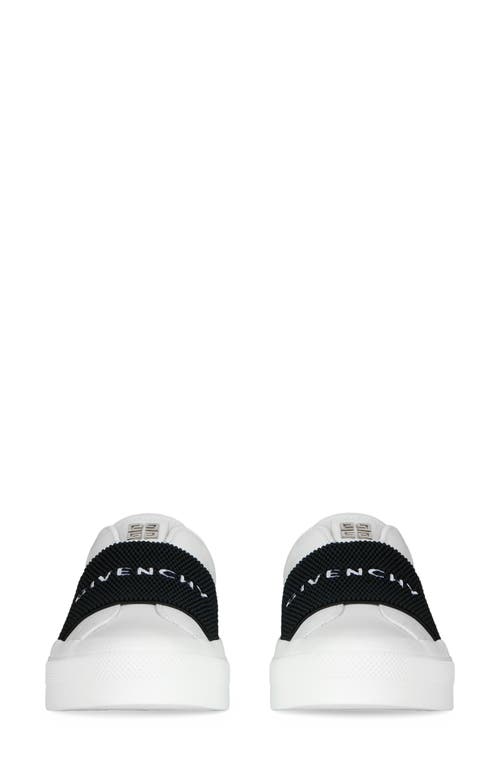 Shop Givenchy City Court Logo Strap Sneaker In White/black