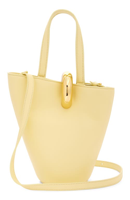 Shop Jacquemus Le Petit Bambola Leather Bucket Bag In Light Yellow 210