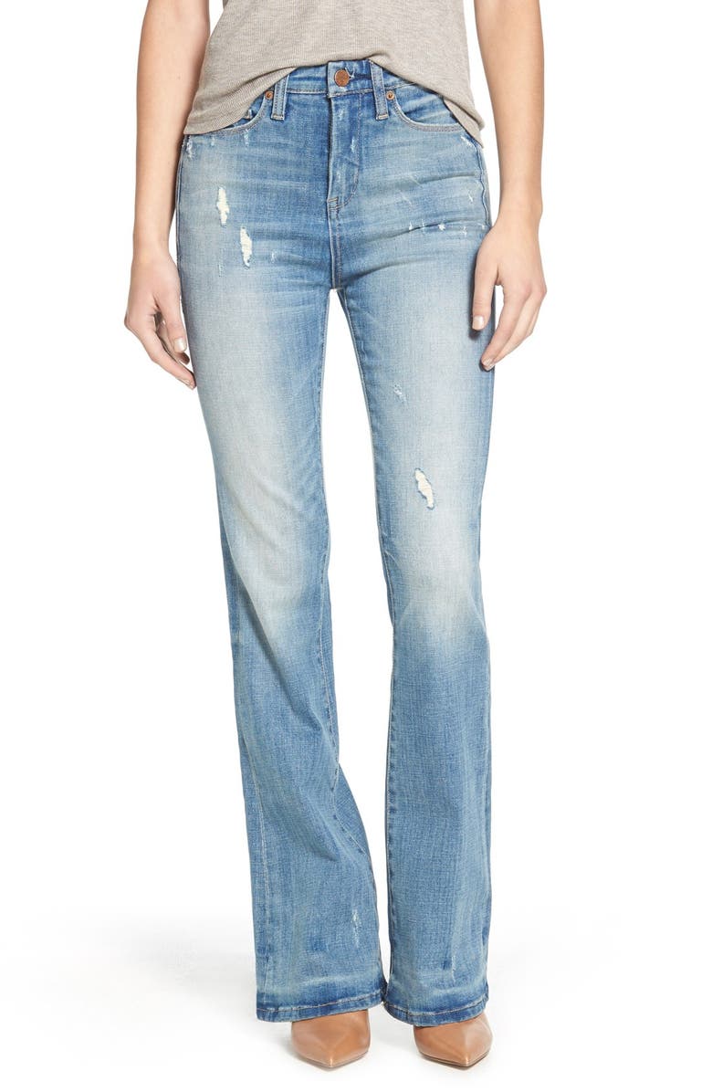 BLANKNYC Raw Hem Flare Jeans (Blue) | Nordstrom