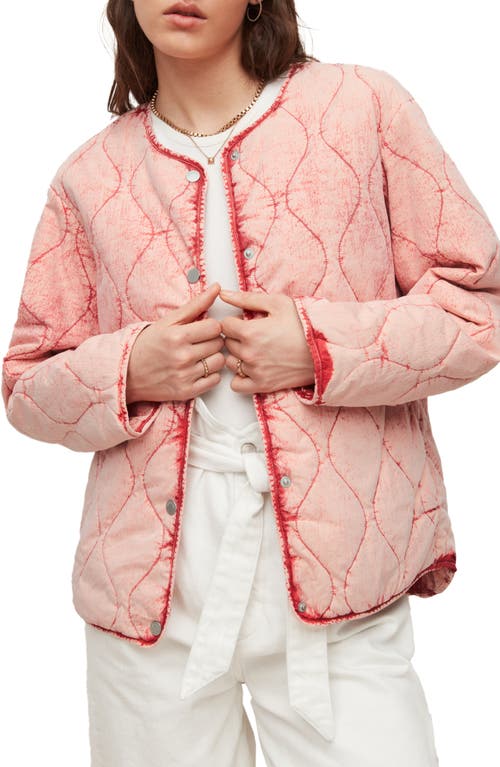 AllSaints Reign Onion Quilted Jacket Pink at Nordstrom, Us