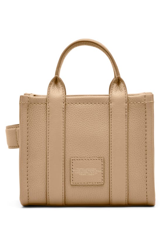 Shop Marc Jacobs The Leather Crossbody Tote Bag In Camel