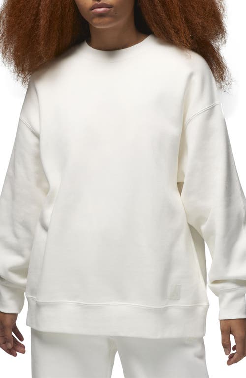 Flight Fleece Oversize Crewneck Sweatshirt in Sail