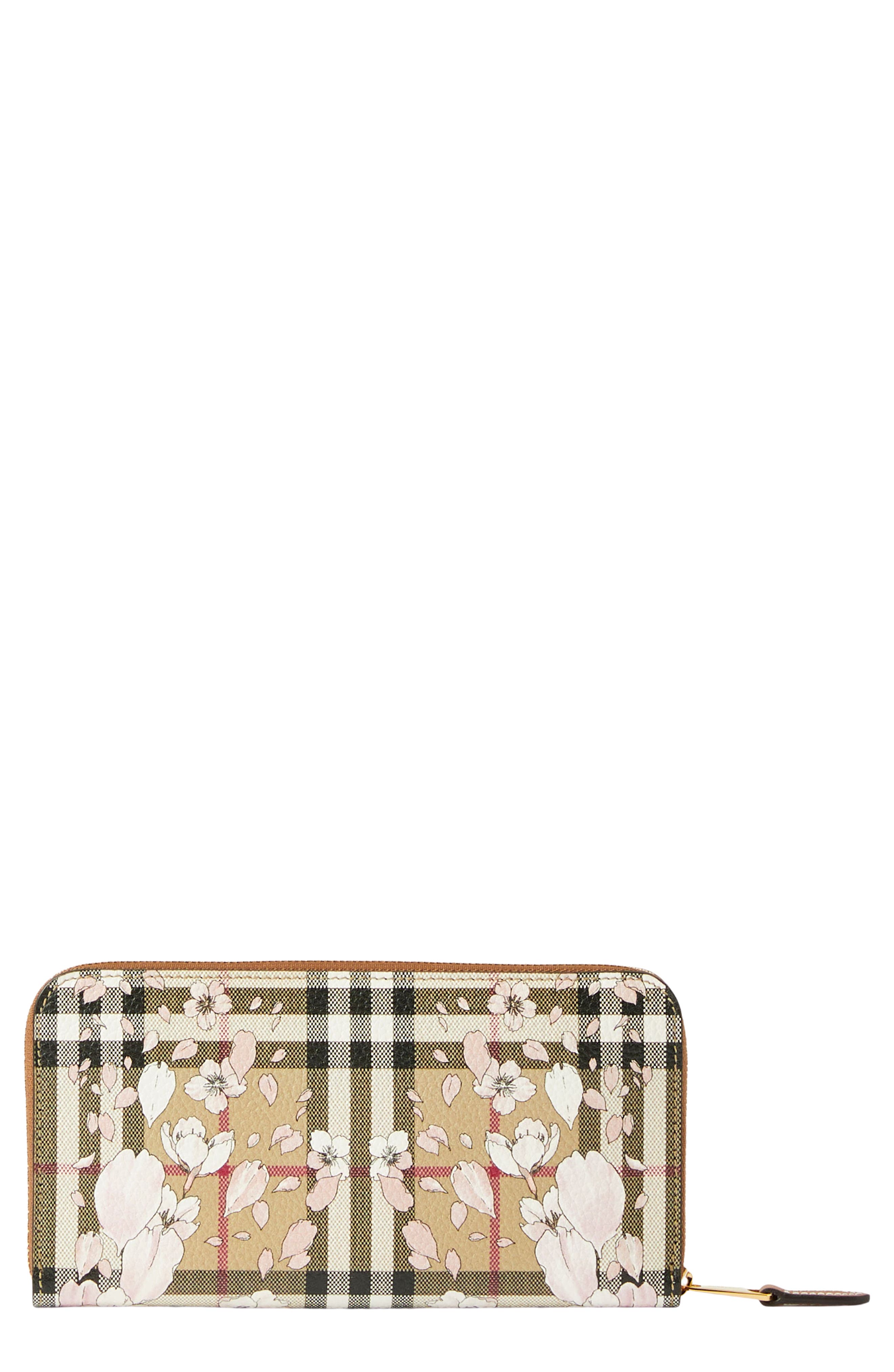 Burberry Check Continental Wallet Archive Beige