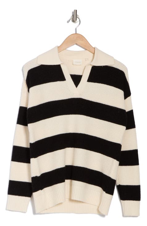 Stripe Polo Sweater