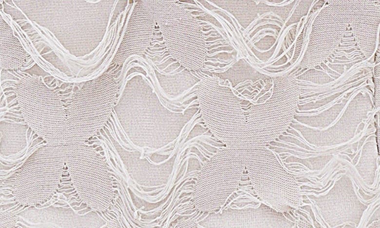 Mistress Rocks Fray Floral Detail Square Neck Top In Taupe