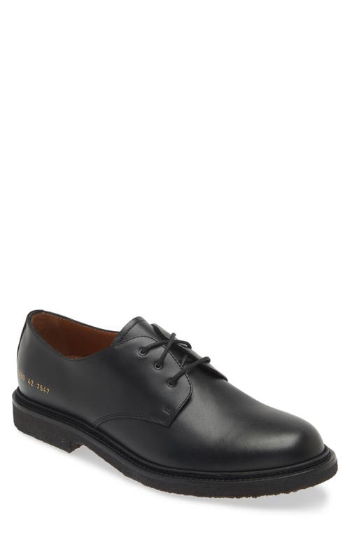 Shop Common Projects Officer's Plain Toe Derby In Black