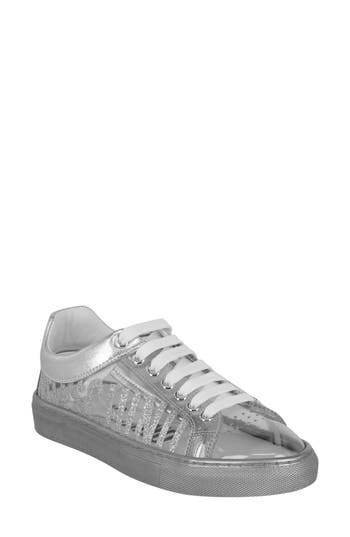 Moschino Transparent Sneaker In Silver