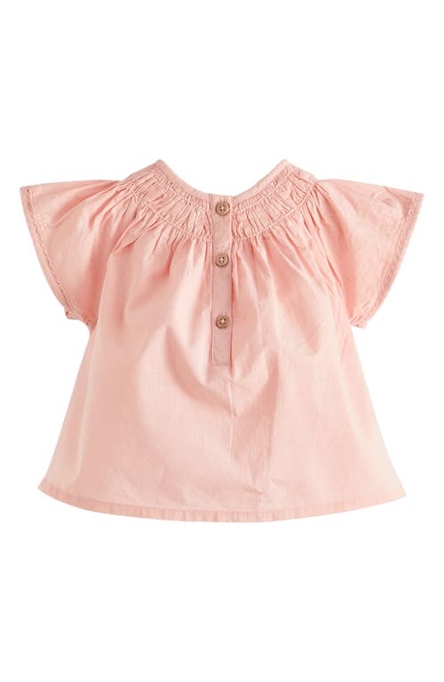 NEXT NEXT KIDS' CROCHET ACCENT COTTON FLUTTER SLEEVE TOP 