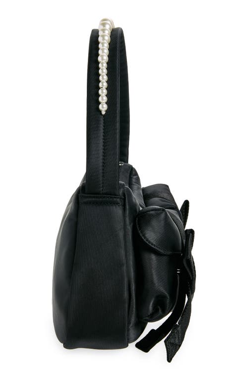 Simone Rocha Classic Bow Shoulder Bag In Black/pearl