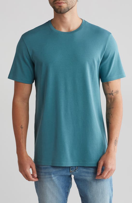 Shop 14th & Union Short Sleeve Interlock T-shirt In Teal Hydro