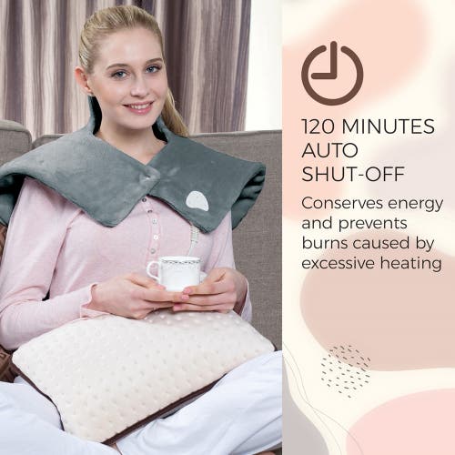 Pursonic Neckl & Shoulder Heating Pad In Grey