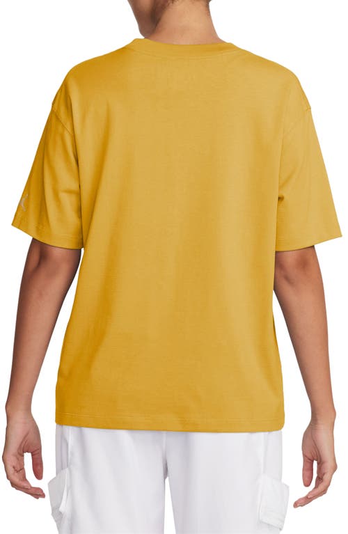 Shop Jordan Flight Heritage Graphic T-shirt In Yellow Ochre/legend Brown